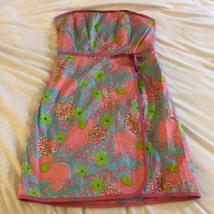 Vintage Lilly Pulitzer strapless dress sz 6